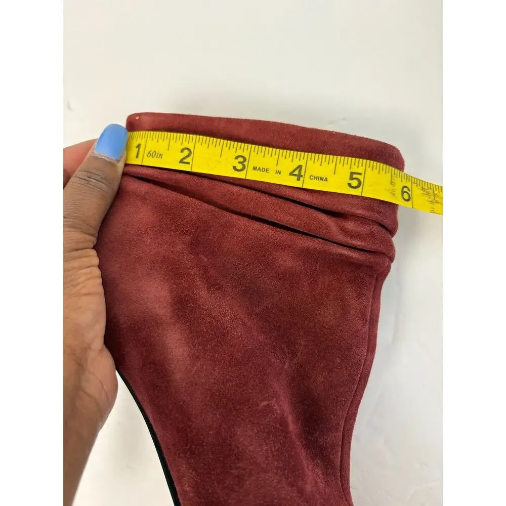 Aldo Burgundy Suede Slouchy Classic Stiletto Dressed Up Booties Sz 8M